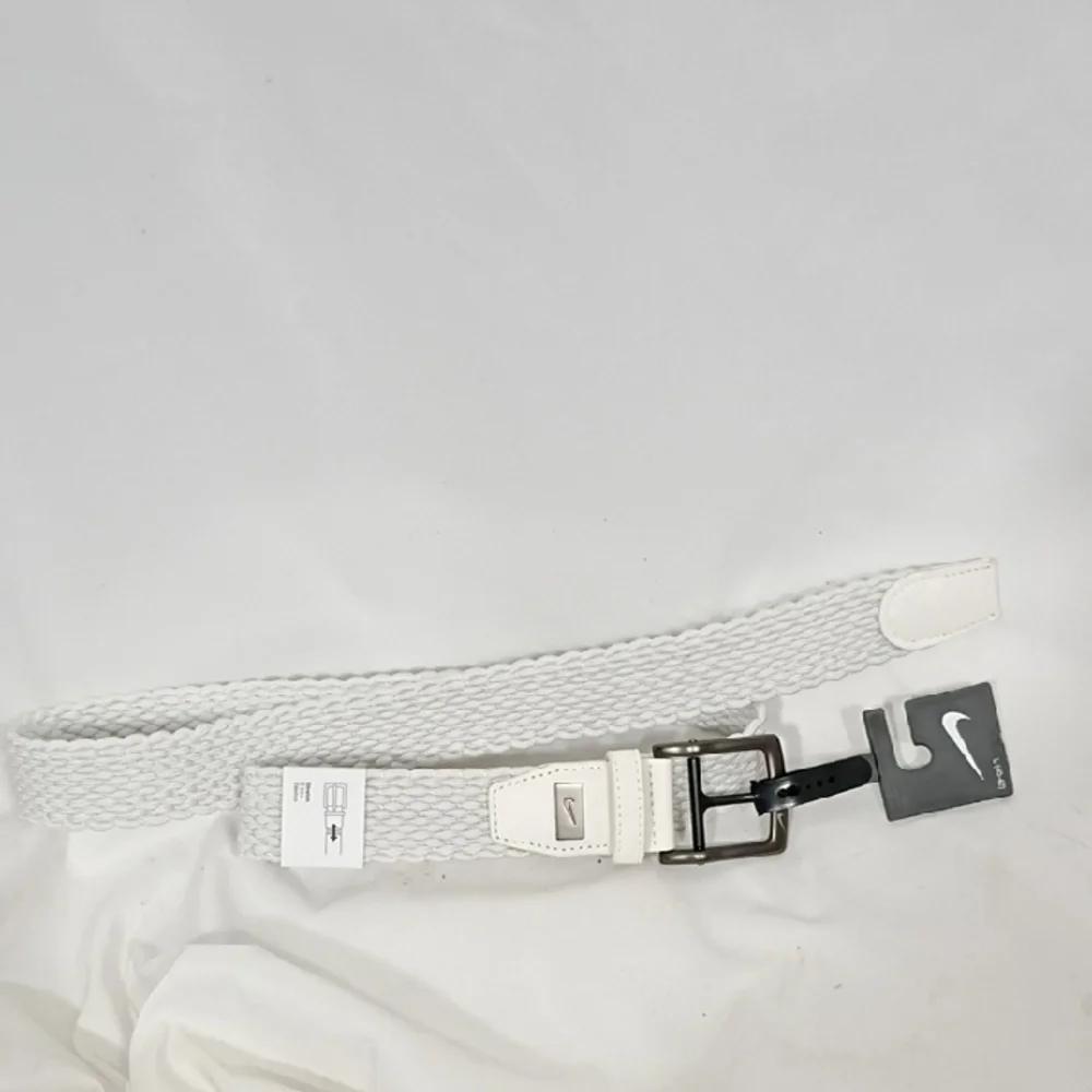 NWT Nike Golf White Braided Stretch Woven Belt Mens Size Large 40-42